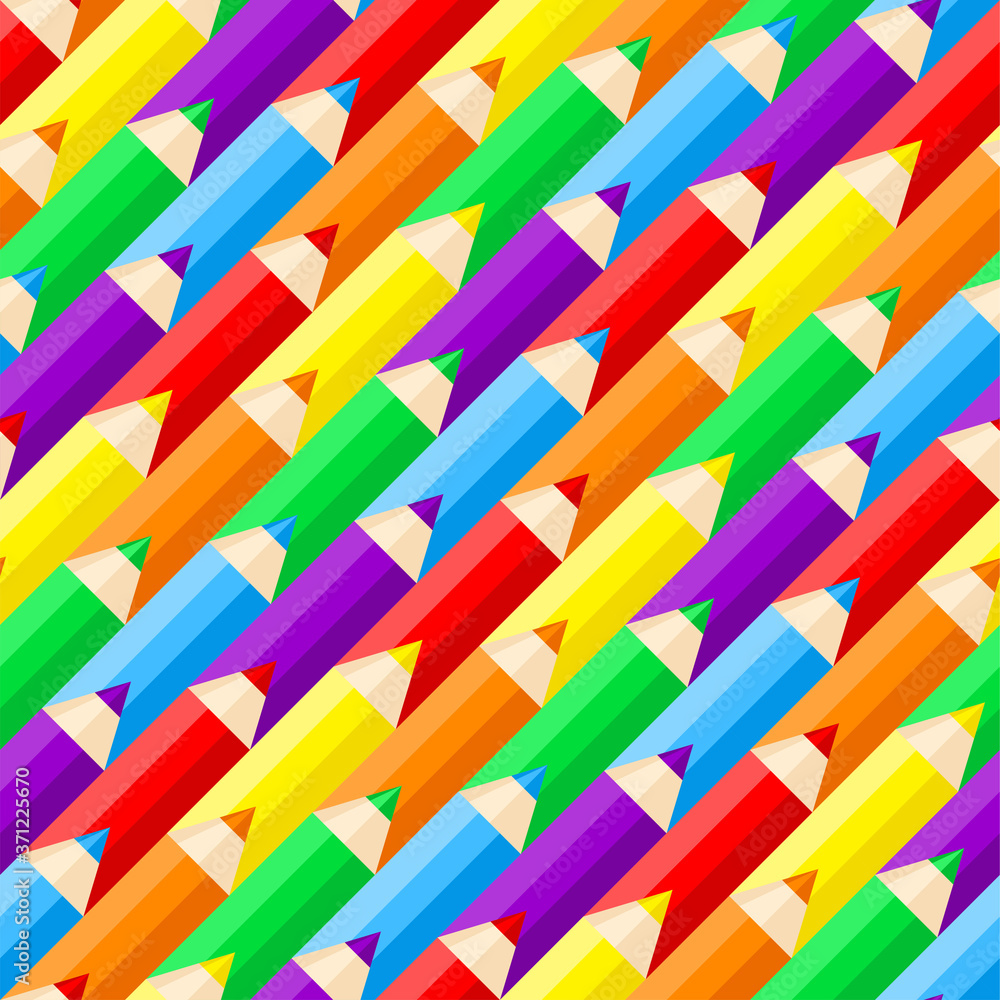 Back to school. Colored pencil seamless pattern.Texture for fabric, wrapping, wallpaper Back to school. Colored pencil seamless pattern.Texture for fabric, wrapping, wallpaper