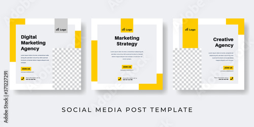Yellow digital marketing agency, social media post design.