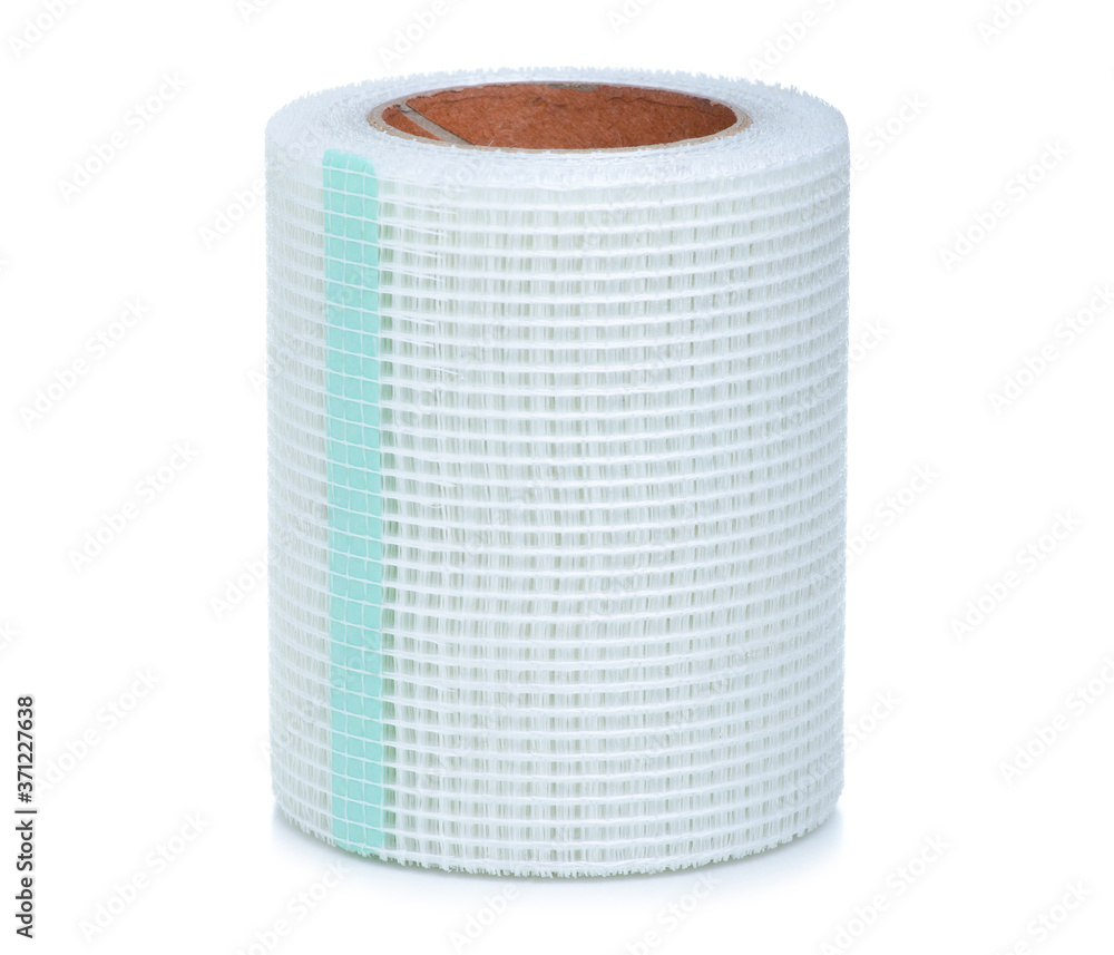 Drywall tape roll on white background isolation Drywall tape roll on white background isolation