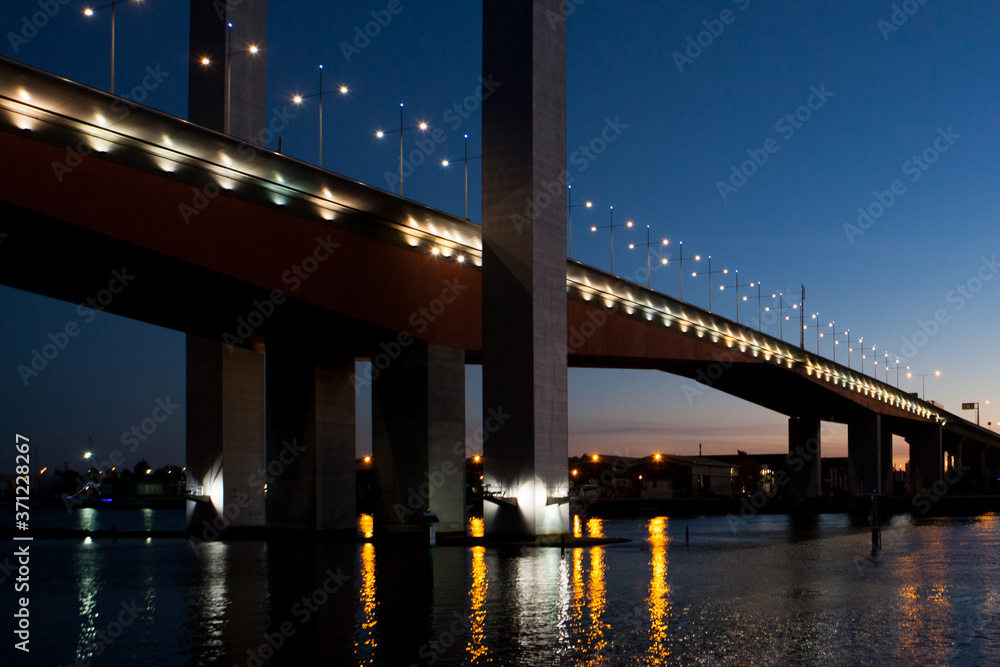Bolte Bridge at Dusk in Melbourne Australia Bolte Bridge at Dusk in Melbourne Australia
