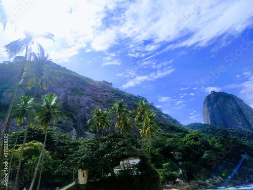 mountain landscape with blue sky - Morro da Urca RJ - Brasil