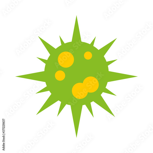 influenza bacteria icon, flat style