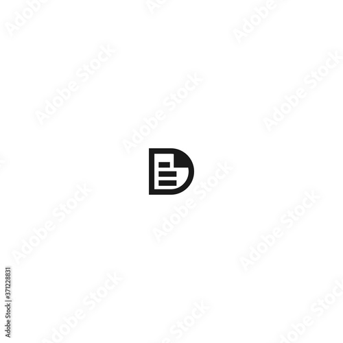 logo D abstract. document icon