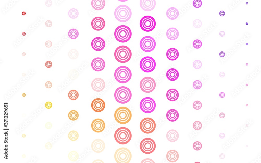 Light Pink, Yellow vector layout with circle shapes.