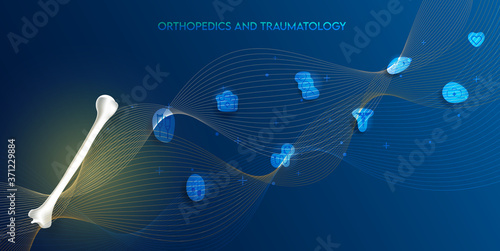 Technology for treatment of humerus bone. Abstract traumatology and orthopedics. Medical science in the hospital for body joints.