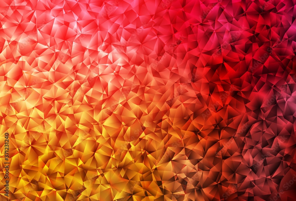 Fototapeta premium Dark Red, Yellow vector low poly layout.