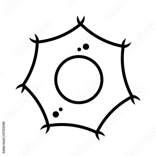 adenovirus shape icon, line style