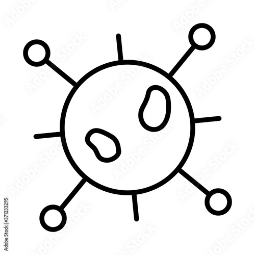 rotavirus bacteria icon, line style