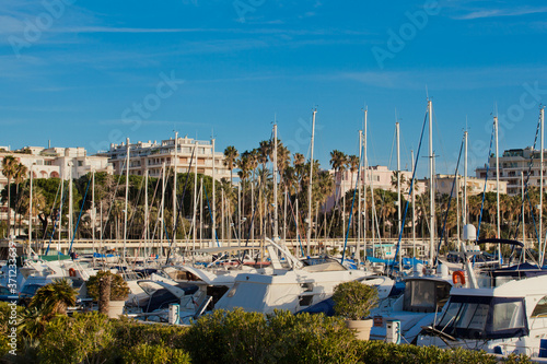 boats in the harbor Cannes