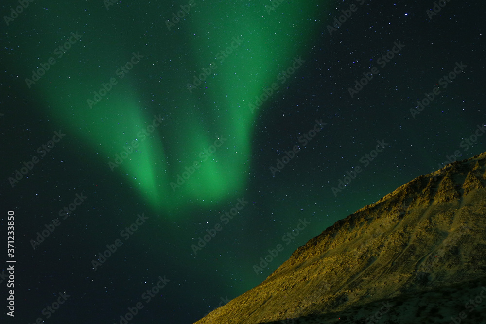 Northern Lights over the Westfjords in Iceland