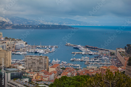 Magnificent aerial views of yachts and winter Monaco