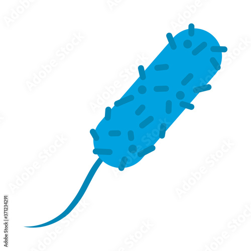 spirilla bacteria icon , flat style