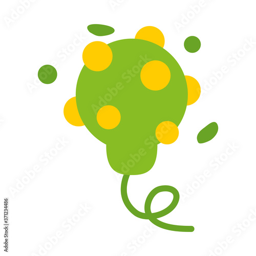 giardia bacteria icon, flat style