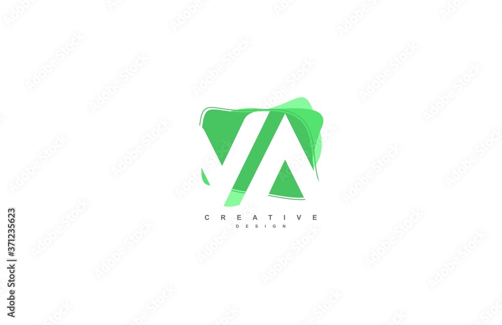 Abstract Flowing Liquid Shapes Letter VA Logo Design Abstract Flowing Liquid Shapes Letter VA Logo Design