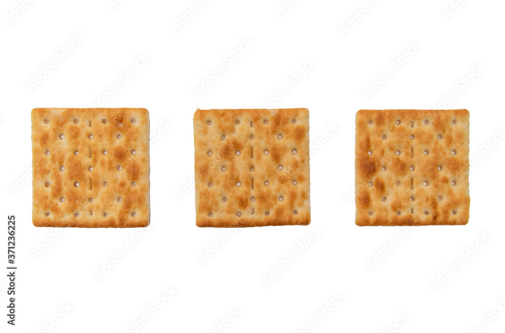 Cracker on a white background. Cracker on a white background.
