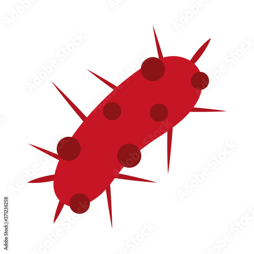 e coli bacteria icon, flat style