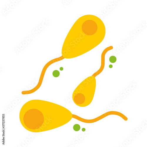 leishmania bacterias icon, flat style