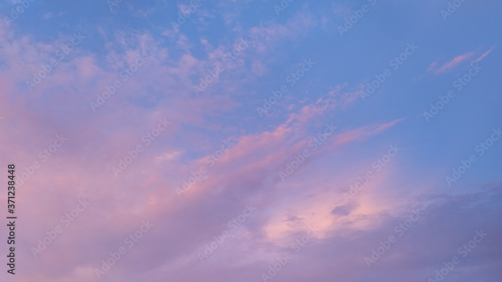 Pink sky show nature's romantic mood