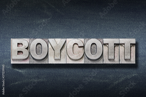 boycott word den photo