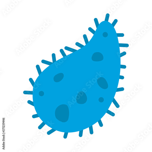 plague bacteria shape icon, flat style