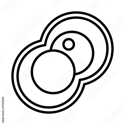 bacteria of streptococcus icon, line style