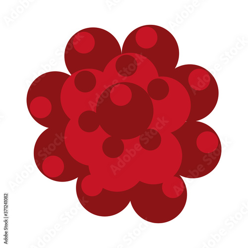 staphylococcus bacterias icon, flat style