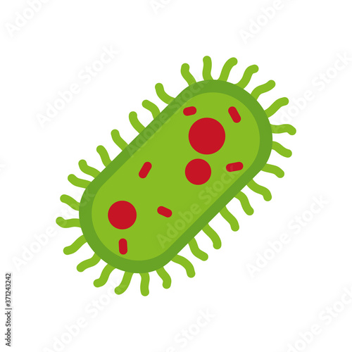 bacteria shape icon, flat style