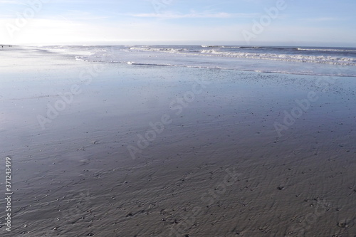 beach on a cold morning