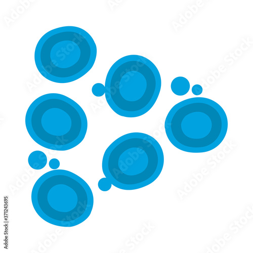 staphylococcus bacterias icon, flat style