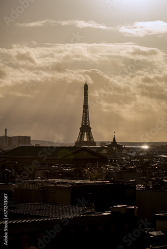 Tour Eiffel in Paris with city, Eiffel tower