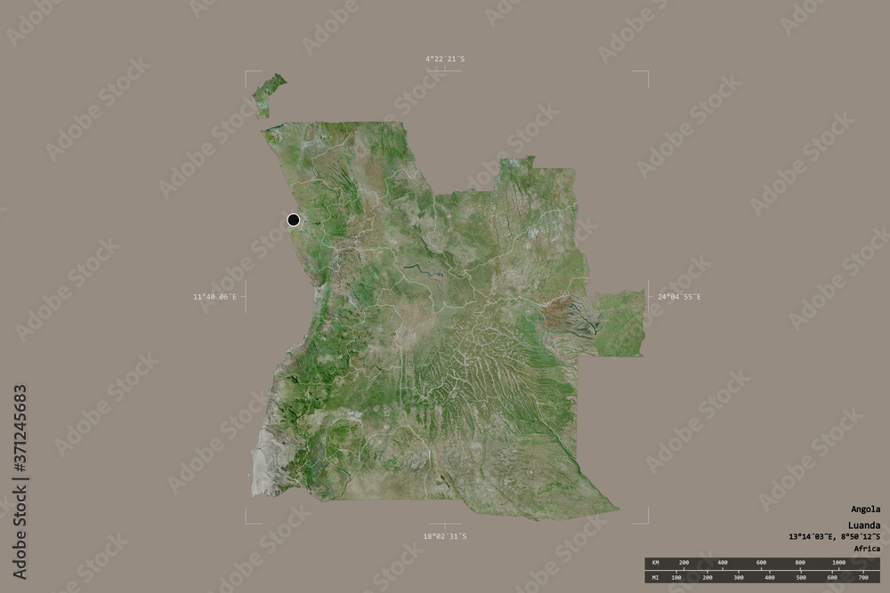 Regional division of Angola. Satellite Regional division of Angola. Satellite
