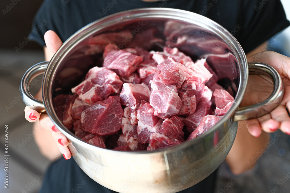 sliced meat in a bowl sliced meat in a bowl