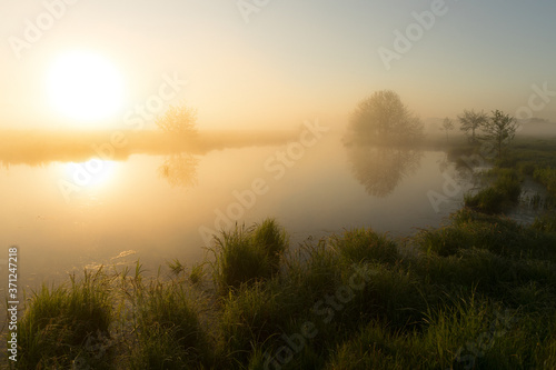 sunrise over the lake