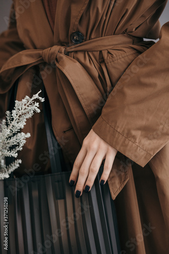 Crop model with plant in bag photo