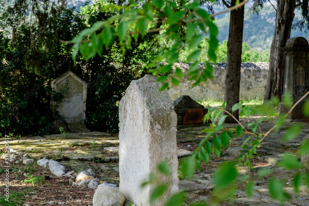 cementerio, iglesia de Sant Miquel, Pla de Tel, Campanet , Mallorca, balearic islands, Spain cementerio, iglesia de Sant Miquel, Pla de Tel, Campanet , Mallorca, balearic islands, Spain