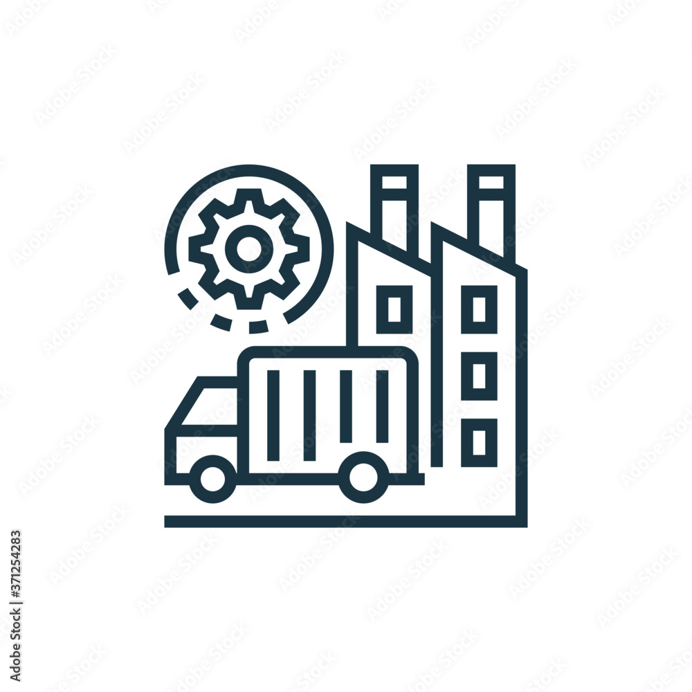 supply chain management icon vector from business process outsourcing concept. Thin line
