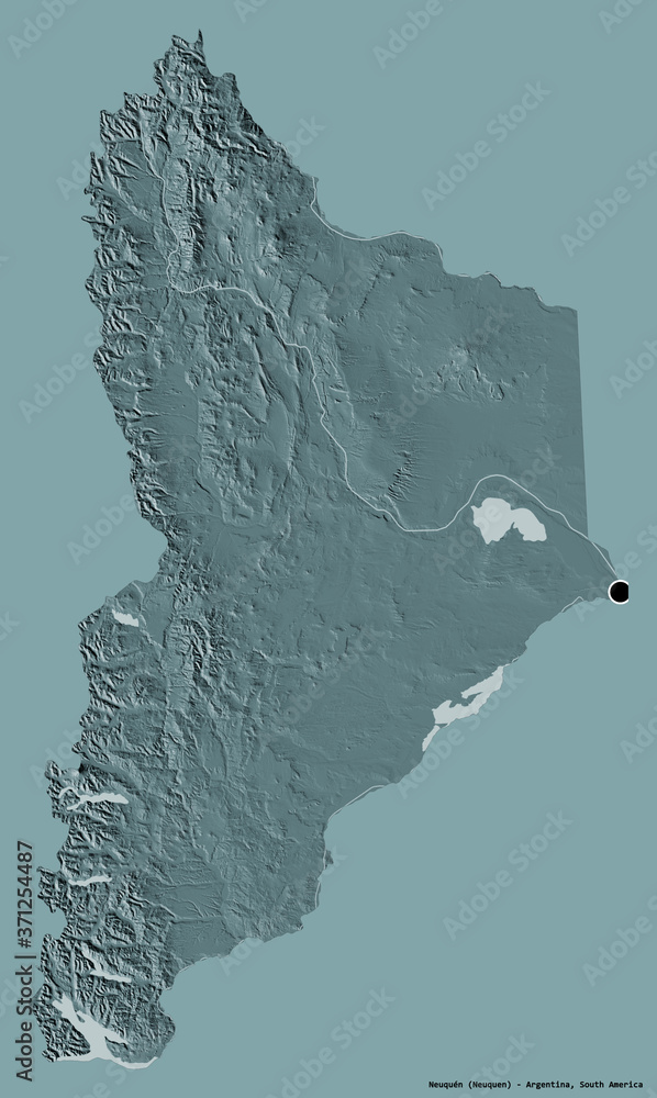 Neuquén, province of Argentina, on solid. Administrative