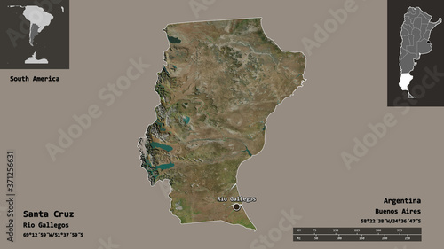 Santa Cruz, province of Argentina,. Previews. Satellite photo