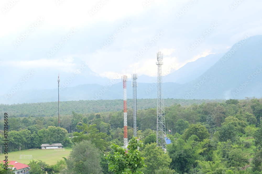 Obraz premium power station in the mountains