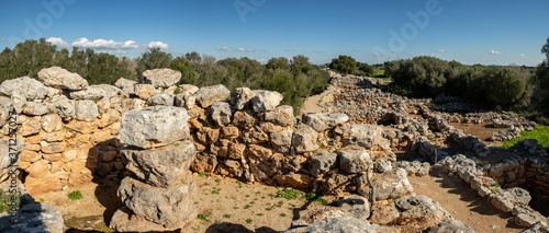 habitaciones rectangulares, conjunto prehistórico de Capocorb Vell, principios del primer milenio a. C. (Edad de Hierro), Monumento Histórico Artístico, Llucmajor, Mallorca, Balearic islands, spain