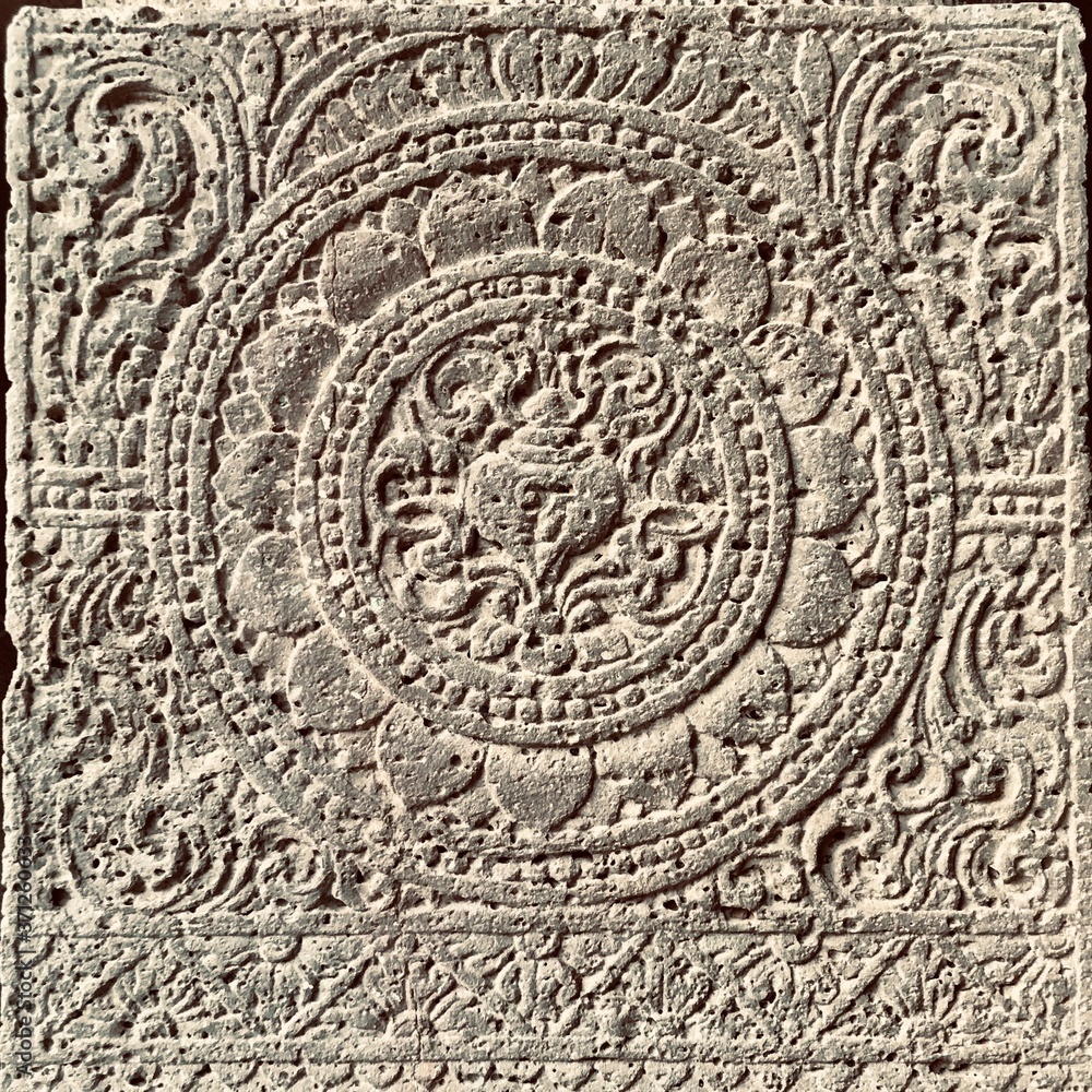 stone carving motif
