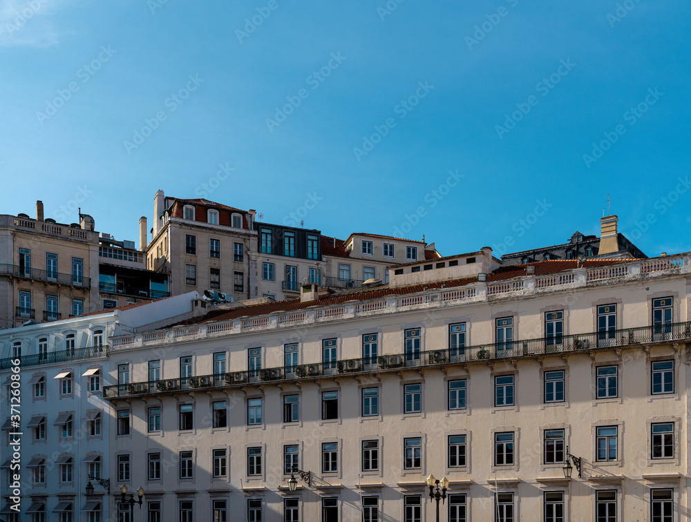 The facades of Lisbon, Portugal The facades of Lisbon, Portugal