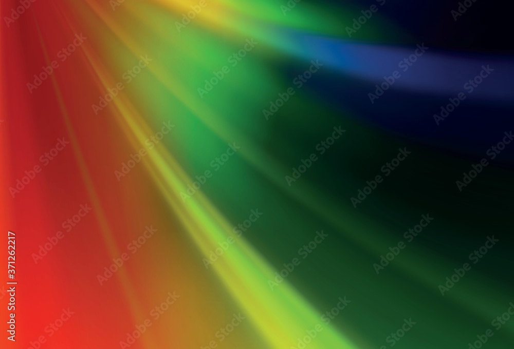 Dark Multicolor vector blurred shine abstract background.
