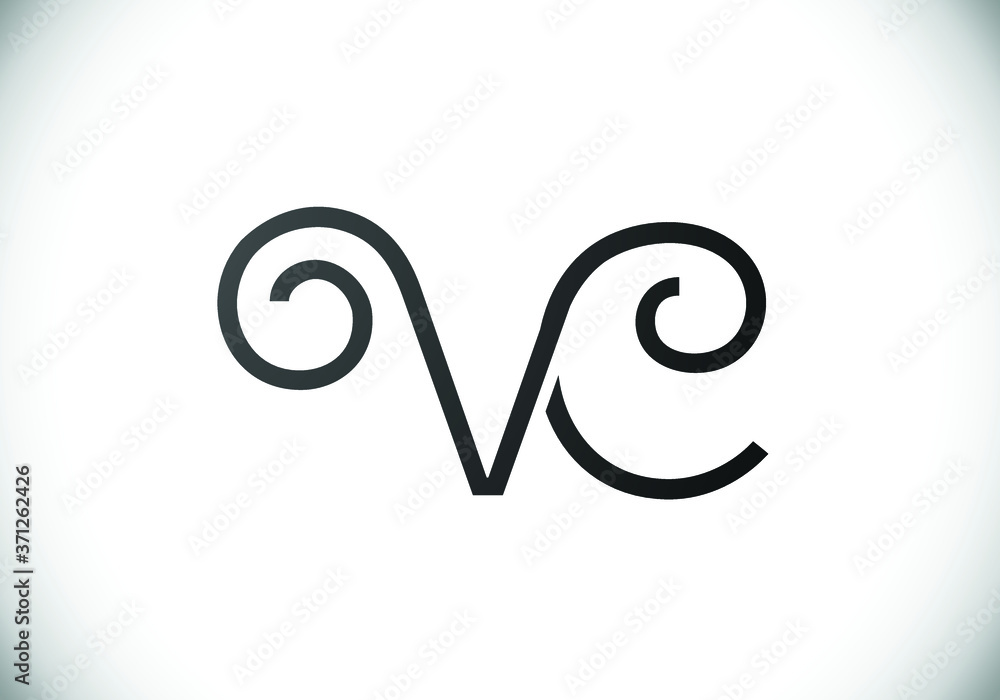 Initial Monogram Letter V C Logo Design Vector Template. Graphic Alphabet Symbol for Corporate Business Identity Initial Monogram Letter V C Logo Design Vector Template. Graphic Alphabet Symbol for Corporate Business Identity