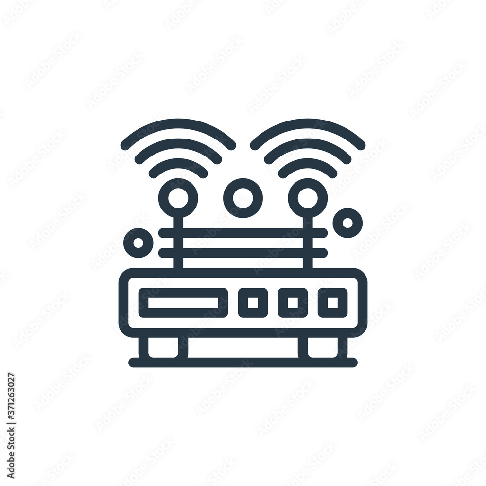 router icon vector from hardware network concept. Thin line illustration of  router editable stroke. router linear sign for use on web and mobile apps,  logo, print media.. Stock Vector | Adobe Stock