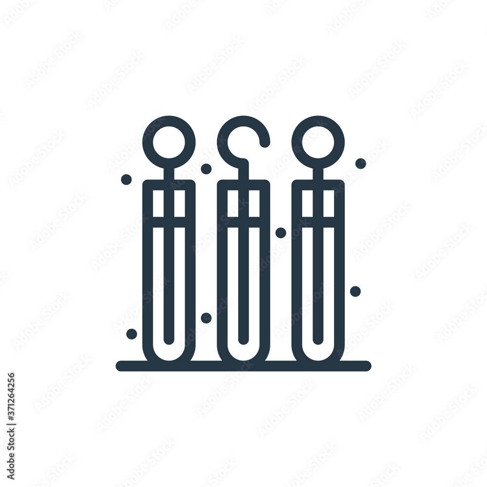 dental hook icon vector from health concept. Thin line illustration of ...