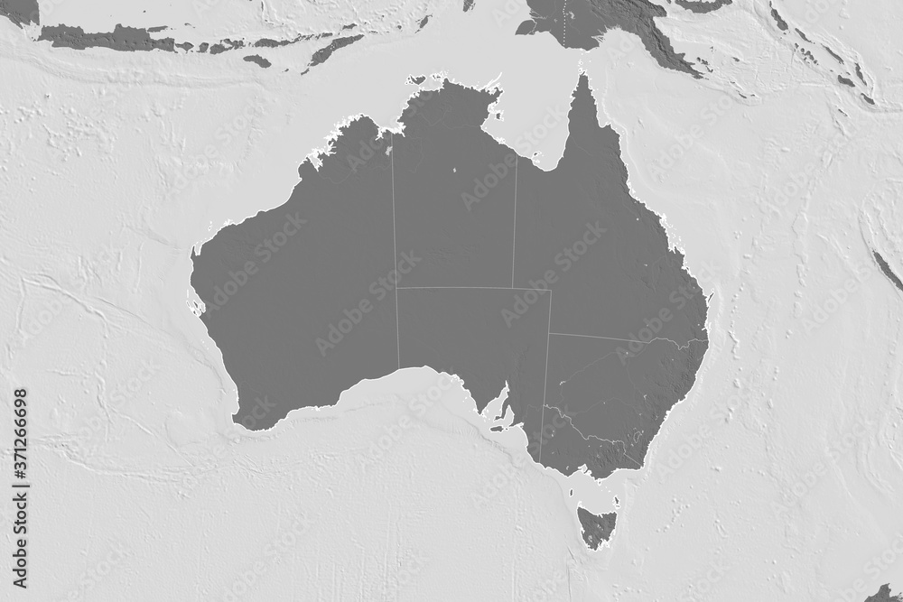 Fototapeta premium Australia borders. Bilevel