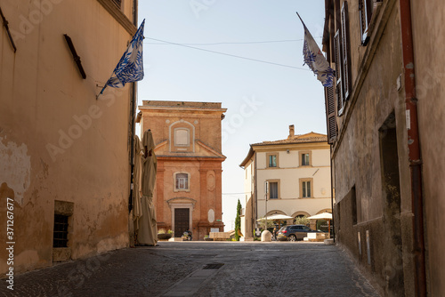 street banister Umbra and leads to the town square of Montefalco
