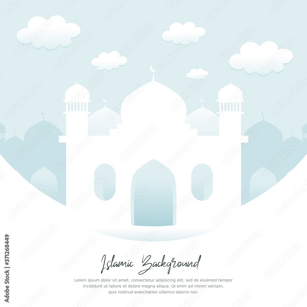Islamic vector banner design background