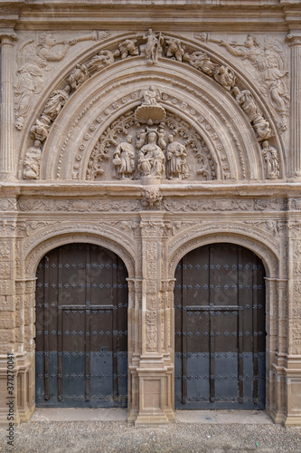 puerta del norte o de san Jerónimo,1559, estilo plateresco, catedral de Santa María de Calahorra, Calahorra, La Rioja , Spain, Europe